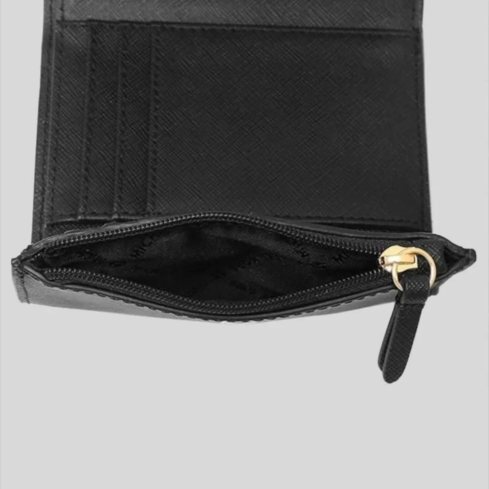 MICHAEL KORS JET SET TRAVEL MEDIUM FLAP BIFOLD WALLET BLACK